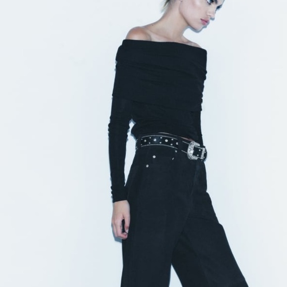 Zara Off The Shoulder Knit Top - Picture 3 of 11